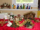 SELECTION FROM CHRISTMAS ITEMS-CANDLEHOLDERS, FIGURINES, TEXTILES, STAINED GLASS, PADDINGTON BEAR, SNOWFLAKES, MORE.