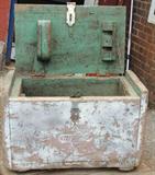 Welsbach large painted wood tool chest.