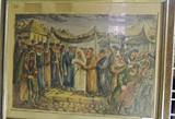 Lithograph by Chaim Goldberg-Jewish wedding scene, number one of issue.