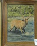 Wildlife painting of buck.