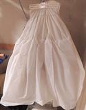 Crinoline for ball gown wedding gown with rose/floral embellished neckline.