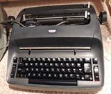 Vintage and still sought after IBM Selectric 360 model electric typewriter with ball element. These are selling online for significant prices-we will have this priced to go! Also, not shown, a Brother word processor.
