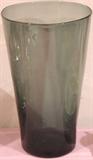 Tall smoke colored hand-blown vase, mid-century look.