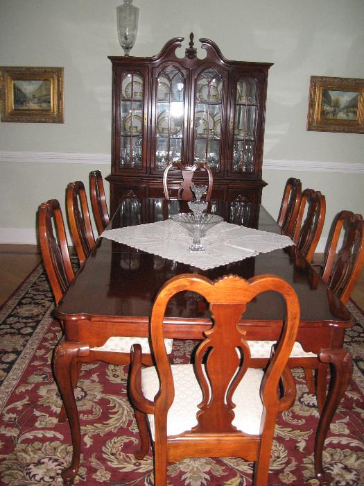 LEXINGTON DINING TABLE---SEATING FOR 8 WITH CHINA CABINET
