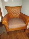 One of a pair of Rattan Chairs