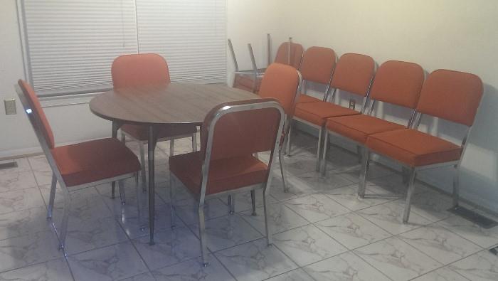 Set of 10 retro chairs. Real ones; not reproductions. $25 each or five for $100.