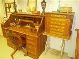 Nice oak  desk  & Clarke spool cabinet