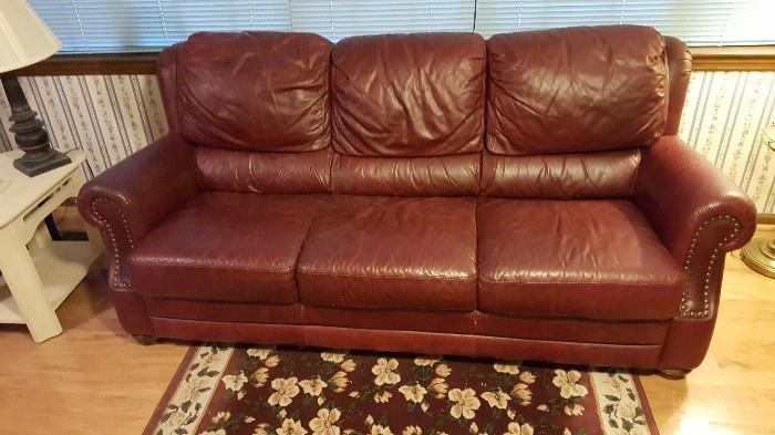 reddish sofa to match the chair