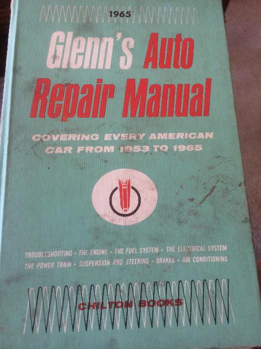 Lots of books, including Glenn's Auto Repair Manual 1965 by Chilton Books