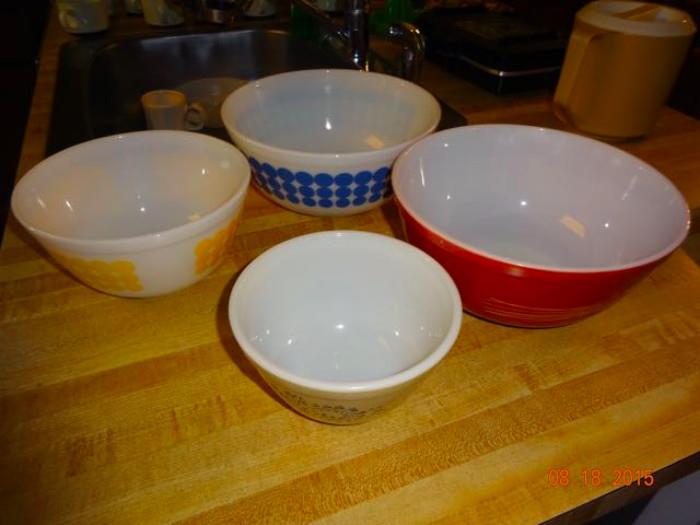An assortment of four bowls