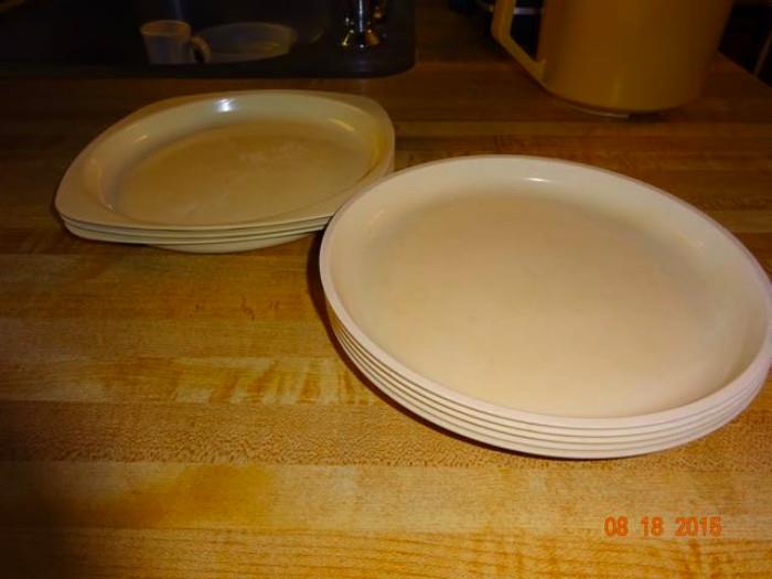 Two sets of plates