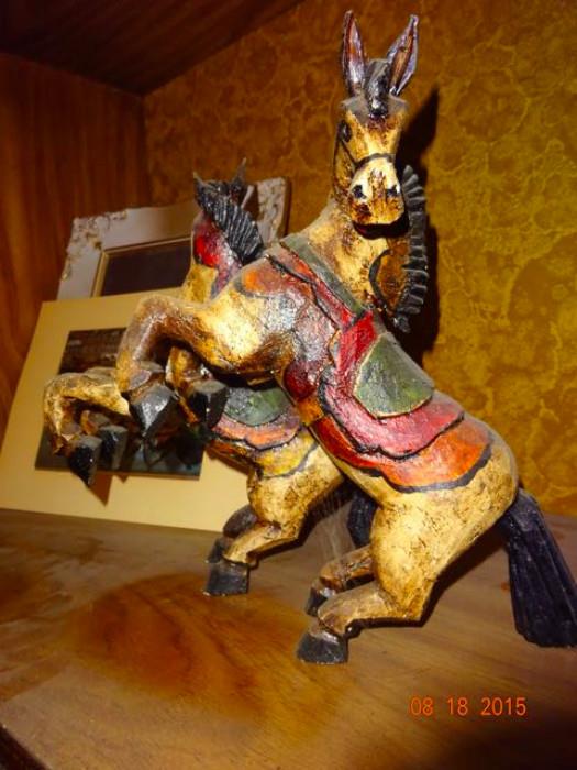 A pair of horse figurines