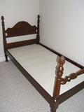 One of pair of twin beds dating back to around 1800's--newly refinished--tiger mahogany