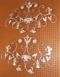 Pair of metal ornamental wall hangings