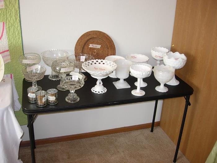 EAPG Compotes, Milk Glass Compotes - Great for Wedding Centerpieces