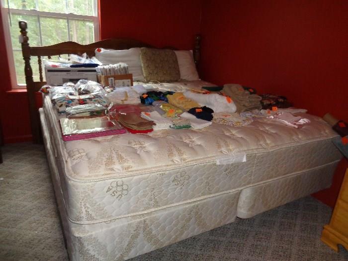 king bed, nice mattress/will sell separately from headboard