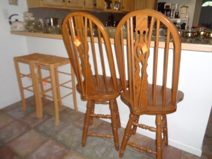 2 sets of bar stools