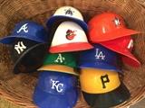 Vintage MLB helmet collection