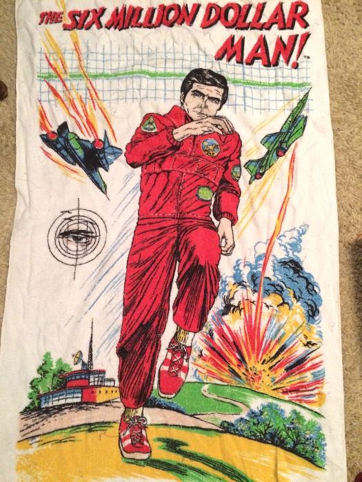 Bionic man beach towel (makes a great wall hanging in any vintage-inspired home)