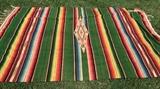 Vintage Mexican wool blanket, great colors