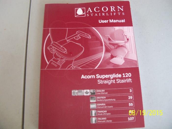 Instruction manual for stair lift