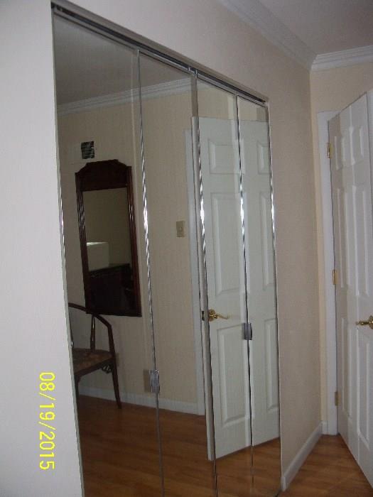 This is mirrored closet doors, there is a set in the basement.