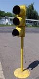 ~ C/1960's Triple Traffic light on floor stand approx. 6’ tall