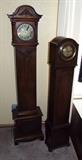 ~ C/1920's English electric Grandmother clock ~ C/1930's Junghans German Granddaughter clock, Oak case, West Minister chimes