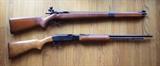 ~ C/1950's Mossberg model 46-MB, 22 cal. Training rifle ~ C/1970's Remington model 572, 22 pump "Field Master"