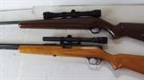 Mossberg & Sons model 351 KA 22 cal. rifle w/scope ~ Springfield/Stevens model 87A, 22 cal. rifle w/scope