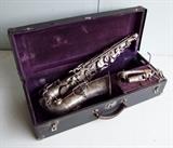 ~ C/1920's Silver-plate Saxophone "The Elkhart", SN 1893-28 w/original hard shell case