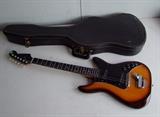 C/1960's Japanese electric guitar, Sunburst finish, original case