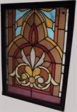 ~ C/1890 Stained glass window converted to Fireplace screen, 28x35"