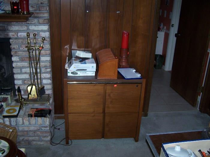 WOODEN FILE CABINET