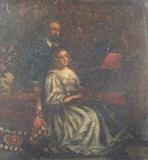 Fine Antique Elizabethan Shakespeare Victorian Genre English European Painting 
