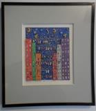 James Rizzi Birds Backyard mixed media 3-D pop art edition