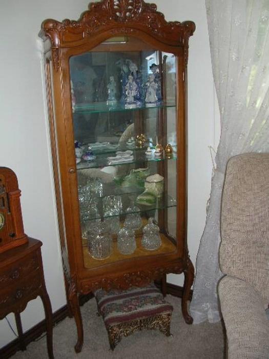 French Provincial display cabinet