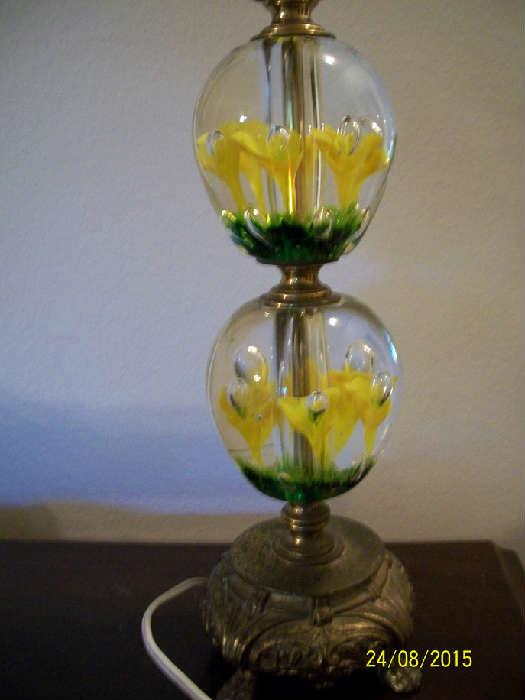 St Clair Paperweight lamp