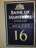 Tin vintage Bank of Montreal calander
