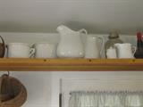 Ironstone pitchers and many more pieces