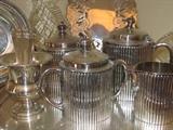 Silver plate tea set