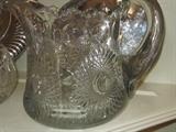 Pressed glass pitcher
