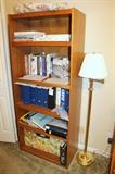 Bookcase and floor lamp