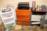 Chest-of-drawers, computer desk, Sony turntable and cassette deck, and more!