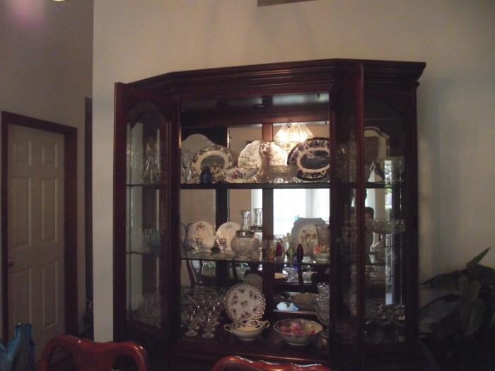 American Drew lighted china cabinet