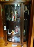 another beautiful curved glass case--Joyce had lots of cases to hold all of her collections