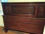 Full size antique bed with matching dressing table