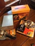 Antique brownie camera and flash. Kodak junior 16 not shown in mint condition with box and original paperwork. 