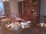 Formal dining room set with China cabinet, hutch