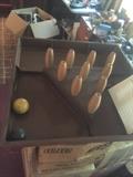 Antique skittle bowl game. 